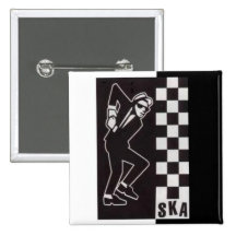 Ska Rhythmus-Knopf Anstecknadel