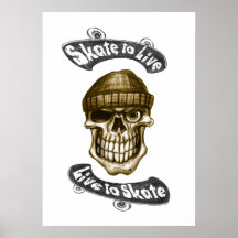 Skate to live -Poster 70x50