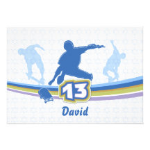 Skateboard - Bar Mitzvah Einladung