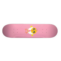 Skateboard-Brustkrebs-Bewusstseins-Küken Personalisierte Skateboards