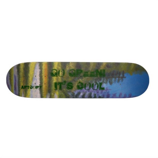 Skateboard-Grün ist cooler Fluss-Kiefern-Wald Individuelle Decks