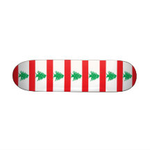 Skateboard mit Flagge vom Libanon Individuelle Skateboarddecks