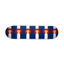 Skateboard mit Flagge von Colorado Bedrucktes Skateboard