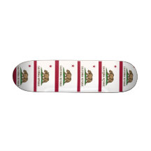 Skateboard mit Flagge von Kalifornien Skateboardbrett
