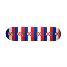 Skateboard mit Flagge von Kroatien Individuelles Deck