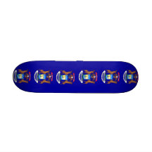 Skateboard mit Flagge von Michigan Skate Board