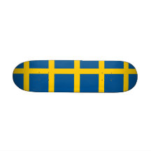 Skateboard mit Flagge von Schweden Personalisierte Skatedecks