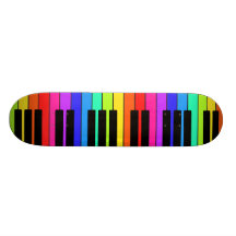 Skateboard mit großem mehrfarbigem Tastatur-Entwur Personalisiertes Deck