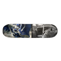 Skateboard mit Motiv "Blaue Chucks" Personalisierte Skateboards