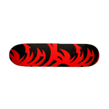 Skateboard rotes n schwarzes Retro customizeable Individuelle Decks