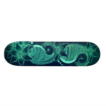 Skateboardblauhennastrauch Bedrucktes Skateboard