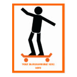 Skateboardfahrer auf seiner Skateboardgewohnheit Postkarten