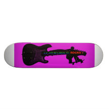 Skateboarding Felsen! Personalisierte Skateboarddecks