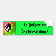 Skateboarding in einem psychedelischen Wirbelsturm Auto Sticker