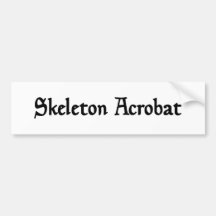 Skeleton Akrobat-Aufkleber Autoaufkleber