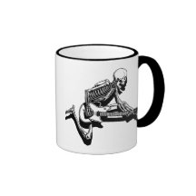 Skeleton Gitarrist springen Teetasse