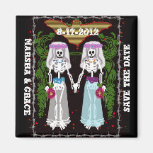 skeleton Hochzeit 3 Kühlschrankmagnete