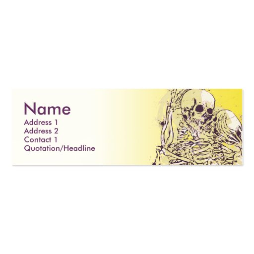 SKELETON LIEBE-Grün Visitenkartenvorlage