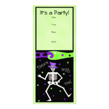 Skeleton Tanz-Halloween-Einladung