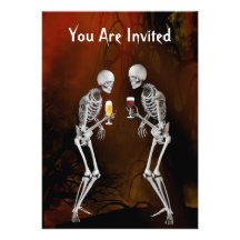Skelett-Halloween-Party-Einladung