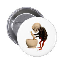 Skelettartige Apotheke Button