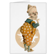 Skelettartiger Clown Karten