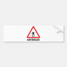 Ski Anfänger Warnschild Ikone Auto Aufkleber