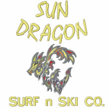 Ski der Sun-Drache-Brandung n Besticktes Polo Hemd