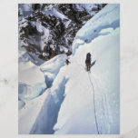 Ski fahren in Kahiltna Durchlauf-Winter Bedruckte Flyer