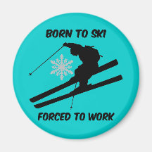 Ski fahren kühlschrankmagnet