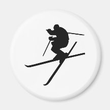 Ski fahren - Ski-Freistil Kühlschrankmagnete