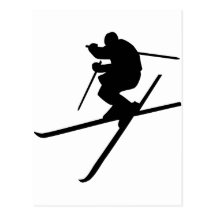 Ski fahren - Ski-Freistil Postkarte