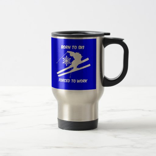 Ski fahren tee tassen