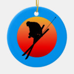 Ski fahren weinachtsornamente