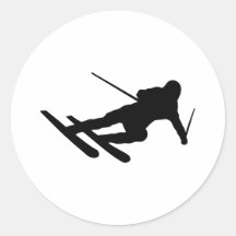 Ski fahrender abschüssiger Skifahrer des Skis Aufkleber