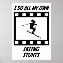 Skifahren-Bremsungen Plakatdrucke