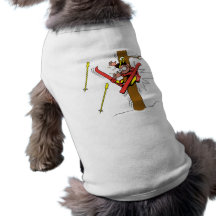 Skifahren-Unfall Hunde-t-shirt