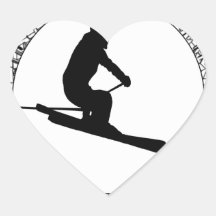 SKIFAHREN WIRD GENANNT STICKER