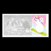 Skifahrensnowman-Fotokarte fotokarten