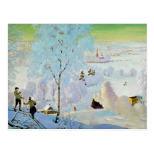 Skifahrer 1919 postkarten