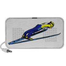 Skispringer-Athleten-Gekritzel Notebook Lautsprecher