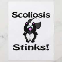 Skoliose stinkt Stinktier-Bewusstseins-Entwurf Individuelle Flyer