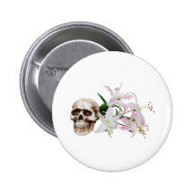 SkullFlowers051409 Anstecknadelbutton