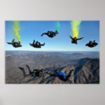 skydiving parachute team poster