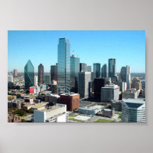 Skyline Dallas Texas Posterdrucke