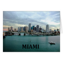 Skyline Miamis Florida Grußkarten