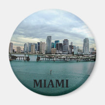 Skyline Miamis Florida Magnete