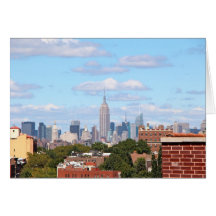 Skyline von Manhattan von Brooklyn Karte