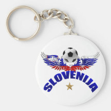Slovenija Fußballmann Slowenien-Flaggenkunstgraphi Schlüsselanhänger
