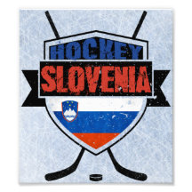 Slowenien-Eis-Hockey-Schild Photo Druck